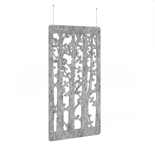 Ebony Hanging Panel 1200w - Dark Silver Grey