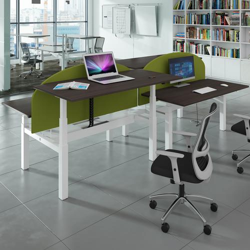 The Elev8 Touch desking range provides the ideal solution to address the issue of employees who have a sedentary desk job who do not spend enough time standing during the working day. Sit-Stand desks create an environment where colleagues can collaborate at standing meetings before adjusting their desk back to a seated height to continue with their routine tasks.