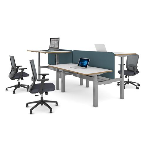 M-EVTB-1200 | The Elev8 Touch desking range provides the ideal solution to address the issue of employees who have a sedentary desk job who do not spend enough time standing during the working day. Sit-Stand desks create an environment where colleagues can collaborate at standing meetings before adjusting their desk back to a seated height to continue with their routine tasks.