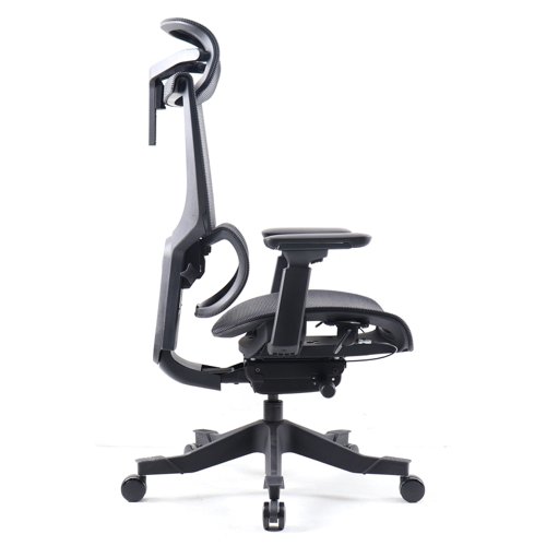 Elise black mesh back operator chair with headrest and black mesh seat ELS300K2-K Buy online at Office 5Star or contact us Tel 01594 810081 for assistance