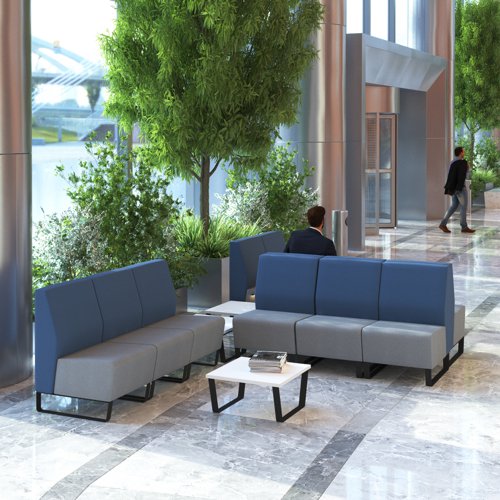 ENC-MOD01L-MF-LG-RB | The Encore Modular is as reconfigurable as it is versatile and can be grouped together to create large landscape configurations which are ideal for meetings and reception areas, or be used as stand-alone pieces. The quality construction and high traffic design deliver an endless array of configurations and the high back units offer comfort and privacy in a more informal space where people can work, team up or gather.