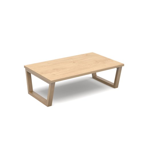 Encore² modular large coffee table with wooden sled frame - kendal oak