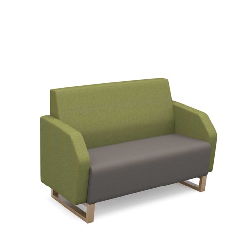 Encore low back 2 seater sofa 1200mm wide with wooden sled frame
