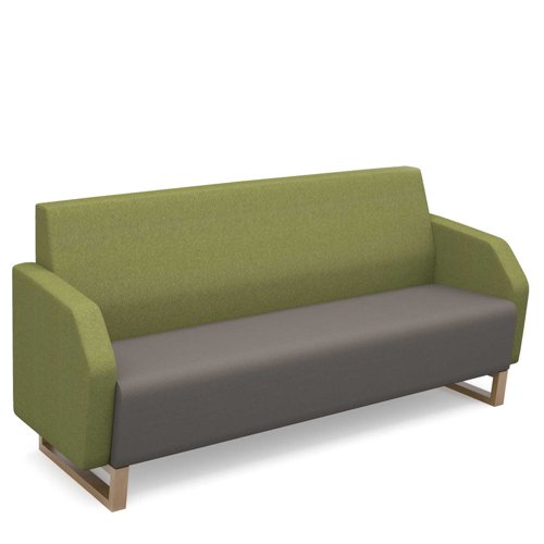 Encore low back 3 seater sofa 1800mm wide with wooden sled frame