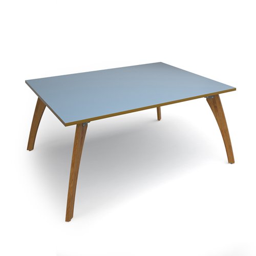 Enable worktable 1600mm x 1600mm deep with four solid oak legs and 25mm mdf top