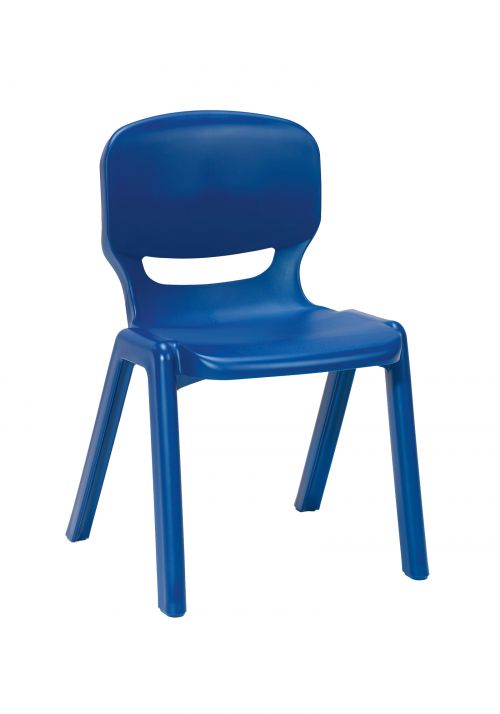 Ergos versatile one piece educational chair for age 14-16 (box of 4) - blue