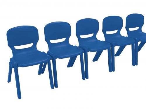 Ergos educational chair with linking bracket for age 14-16 - blue