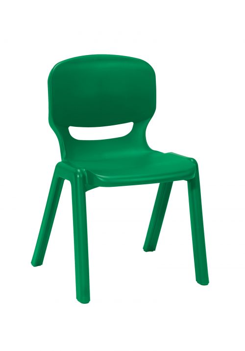 Ergos versatile one piece educational chair for age 14-16 (box of 4) - green