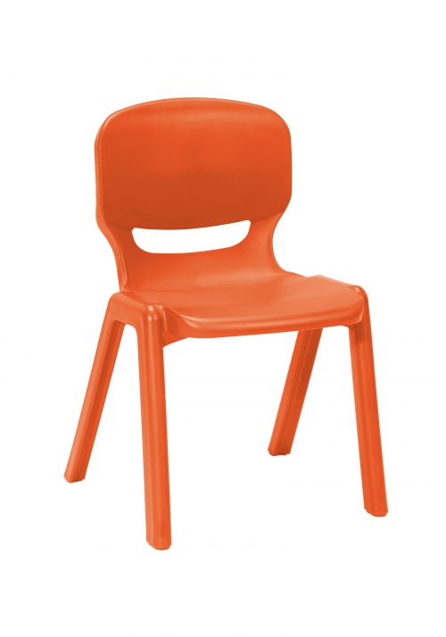 Ergos versatile one piece educational chair for age 14-16 (box of 4) - orange