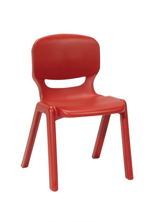 Ergos versatile one piece educational chair for age 14-16 (box of 4) - red