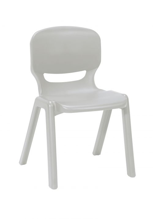 Ergos versatile one piece educational chair for age 16+ - grey