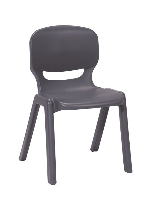 Ergos versatile one piece educational chair for age 16+ - slate