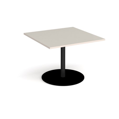 Eternal square extension table 1000mm x 1000mm - black base, light grey top