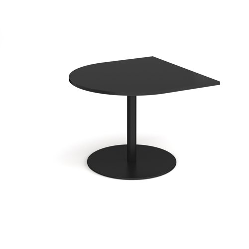 Eternal radial extension table 1000mm x 1000mm - black base, black top