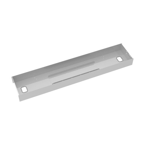 Elev8 lower cable channel with cover for back-to-back 1400mm desks - silver