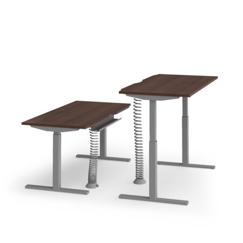 Elev8 sit stand desking allows the individual user to electronically adjust the desk height from a sitting to a standing position with the touch of a button. Having the option to stand, as well as sit during the work day has been proven not only to benefit the health of the user, but also of the business, helping to promote creativity, team interaction, collaboration, and the willingness to share ideas.