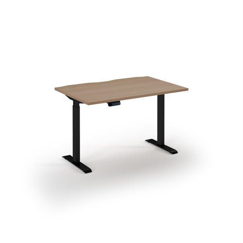 Elev8 Eco 1200w desk Elev8 Eco straight sit-stand desk 1200mm x 800mm - black frame, beech top