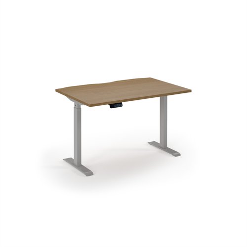 Elev8 Eco 1200w desk Elev8 Eco straight sit-stand desk 1200mm x 800mm - silver frame, oak top