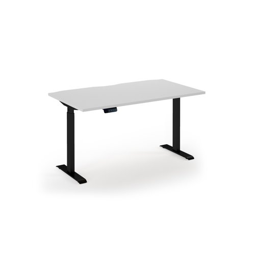 Elev8 Eco 1400w desk Elev8 Eco straight sit-stand desk 1400mm x 800mm - black frame, white top