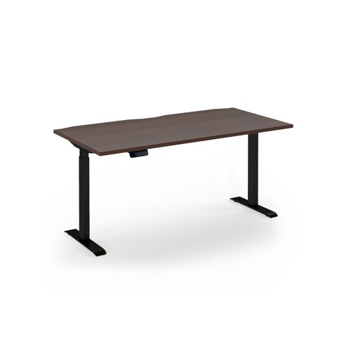 Elev8 Eco 1600w desk Elev8 Eco straight sit-stand desk 1600mm x 800mm - black frame, walnut top
