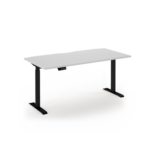 Elev8 Eco 1600w desk Elev8 Eco straight sit-stand desk 1600mm x 800mm - black frame, white top