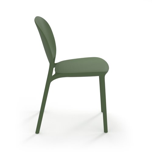 Everly multi-purpose chair with no arms (pack of 2) - olive green | EVE100H-OL | Dams International