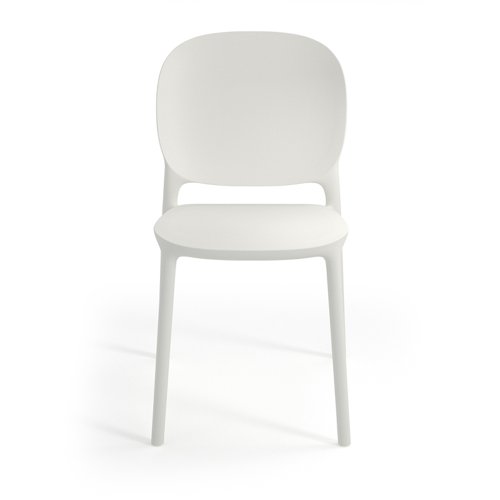 Everly multi-purpose chair with no arms (pack of 2) - white | EVE100H-WH | Dams International