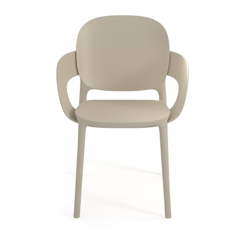 Everly multi-purpose chair with arms (pack of 2) - dove grey | EVE101H-DG | Dams International