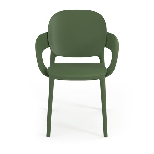 Everly multi-purpose chair with arms (pack of 2) - olive green