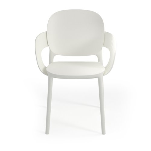 Everly multi-purpose chair with arms (pack of 2) - white