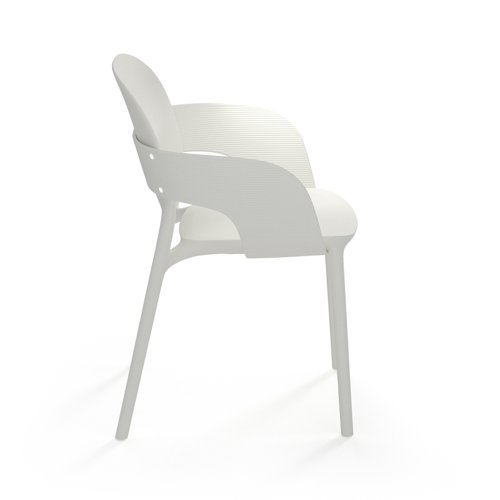 Everly multi-purpose chair with arms (pack of 2) - white