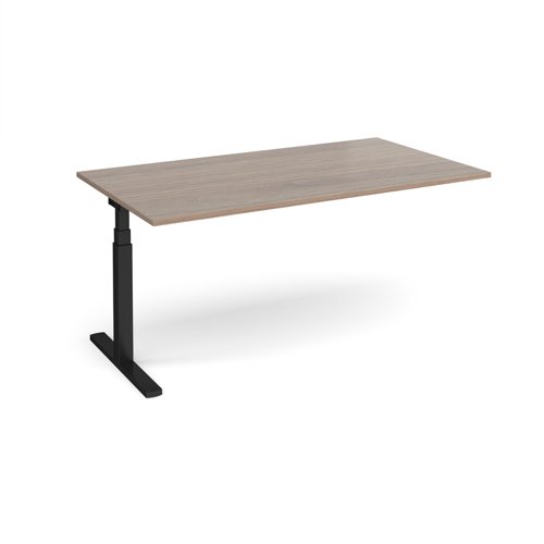 Elev8 Touch boardroom table add on unit 1800mm x 1000mm - black frame, Barcelona walnut top