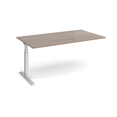 Elev8 Touch boardroom table add on unit 1800mm x 1000mm - silver frame, Barcelona walnut top