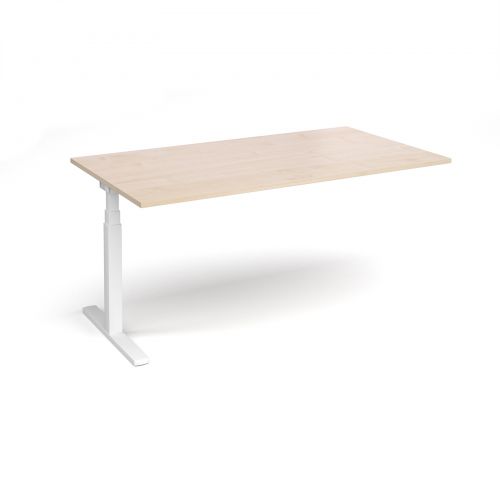 Elev8 Touch Boardroom Table Add On Unit 1800mm X 1000mm White Frame And Maple Top
