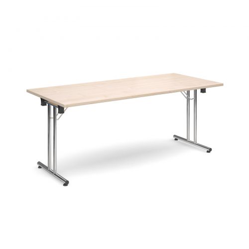 Rectangular deluxe folding leg table 1800mm x 800mm - maple