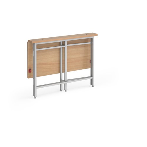 FDK610SB | If you’re working from home with limited space, then the Fuji folding desk may be the perfect choice for your home office, bedroom, den or study room. The compact design has a beech top with metal legs, and the flat-fold mechanism makes it easy to store out of the way when not in use and just as fast to assemble when you need to get on with your work again. It’s your all in one solution for everyday home working needs.