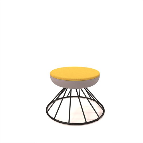 Figaro low foot stool with black spiral base