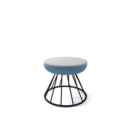 Figaro low foot stool with black spiral base - made to order