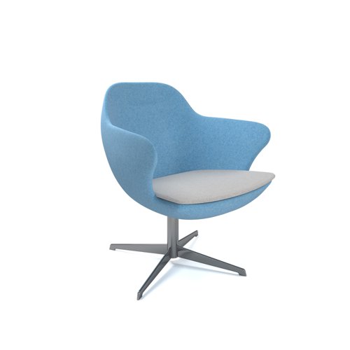 Figaro medium back chair with aluminium 4 star base