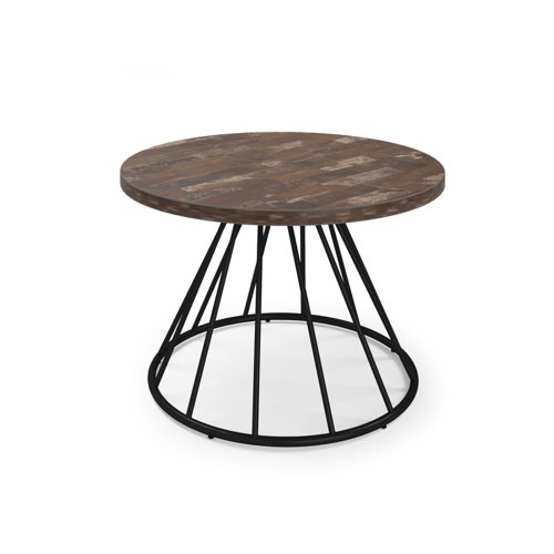 Figaro coffee table with black spiral base - made to order