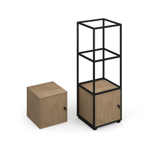 Flux modular storage single box locker - kendal oak | FL-BLD1-KO | Dams International