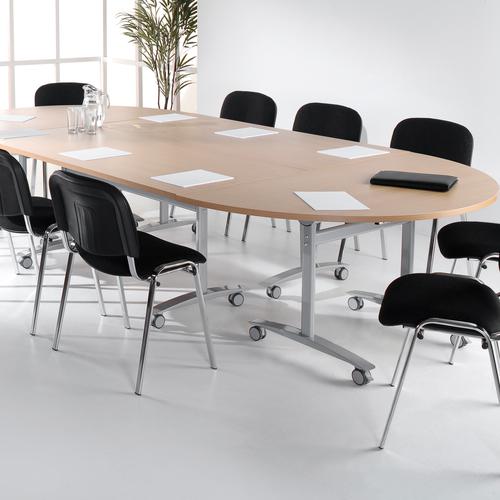 Semi circular deluxe fliptop meeting table Meeting Tables M-DFLPS