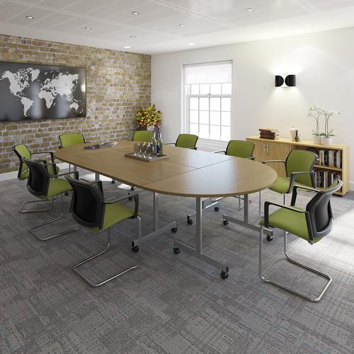 Semi circular fliptop meeting table Meeting Tables M-FLPS