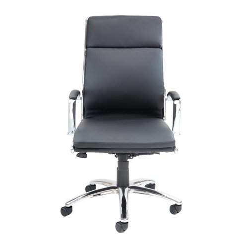 FLO300T1 Florence high back executive chair - black leather faced