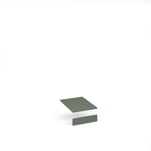 Flux top and plinth finishing panels for single locker units 400mm wide - reed green