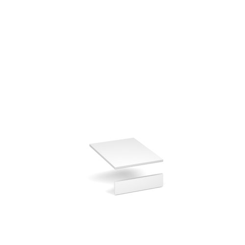 Flux top and plinth finishing panels for single locker units 400mm wide - white