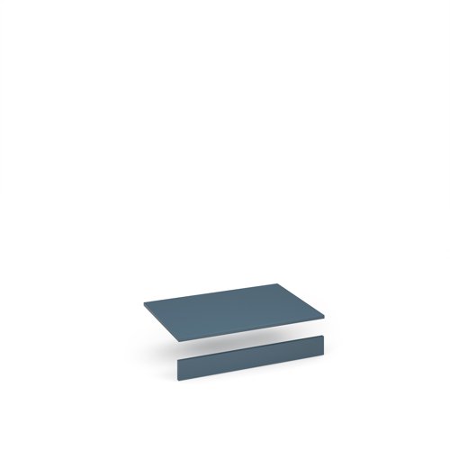 Flux top and plinth finishing panels for double locker units 800mm wide - misty blue