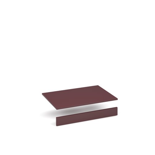 Flux top and plinth finishing panels for double locker units 800mm wide - wine red