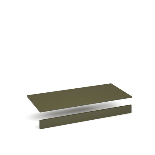 Flux top and plinth finishing panels for triple locker units 1200mm wide - olive green