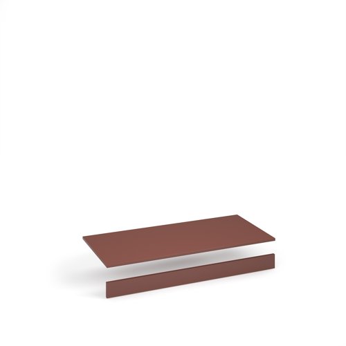 Flux top and plinth finishing panels for triple locker units 1200mm wide - rusty red